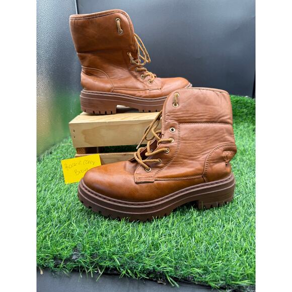 Rock & Candy- Brown Leather- Combat Boots- Size 7.5W - Picture 10 of 10